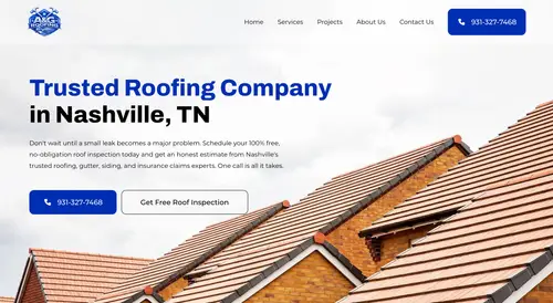 A&G Roofing Homepage Concept